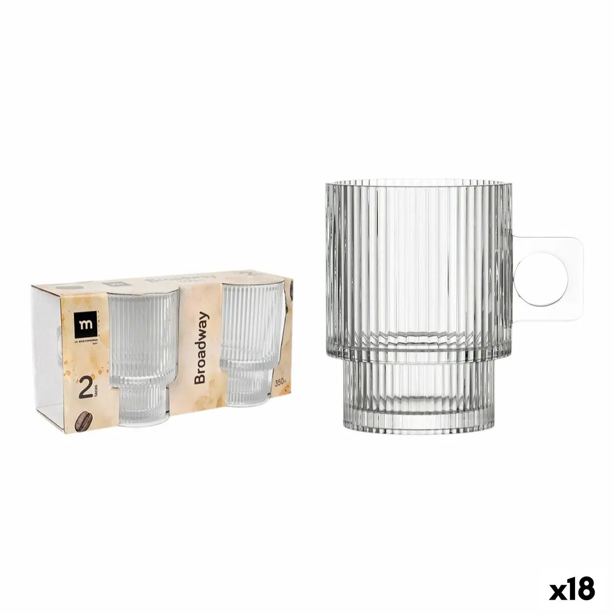 2 Piece Mug Set La Mediterránea Broadway 18 Units (2 Pieces) 1
