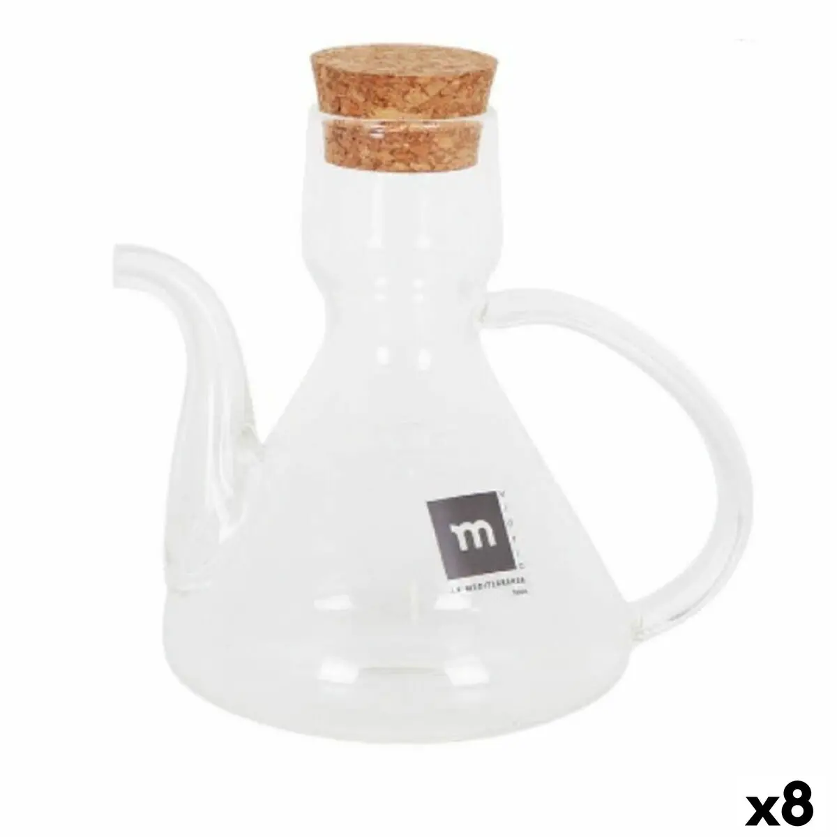 Cruet La Mediterránea Bell Transparent Silicone Borosilicate Glass 275 Ml (8 Units) 1