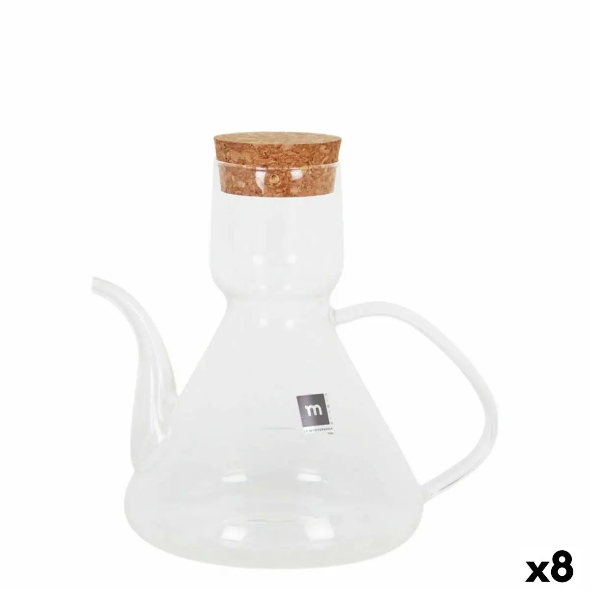 Cruet La Mediterránea Bell Transparent Silicone Borosilicate Glass 500 Ml (8 Units) 1