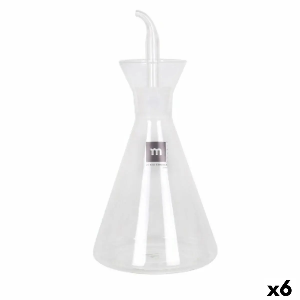 Cruet La Mediterránea Iraia Transparent Borosilicate Glass 500 Ml (6 Units) 1