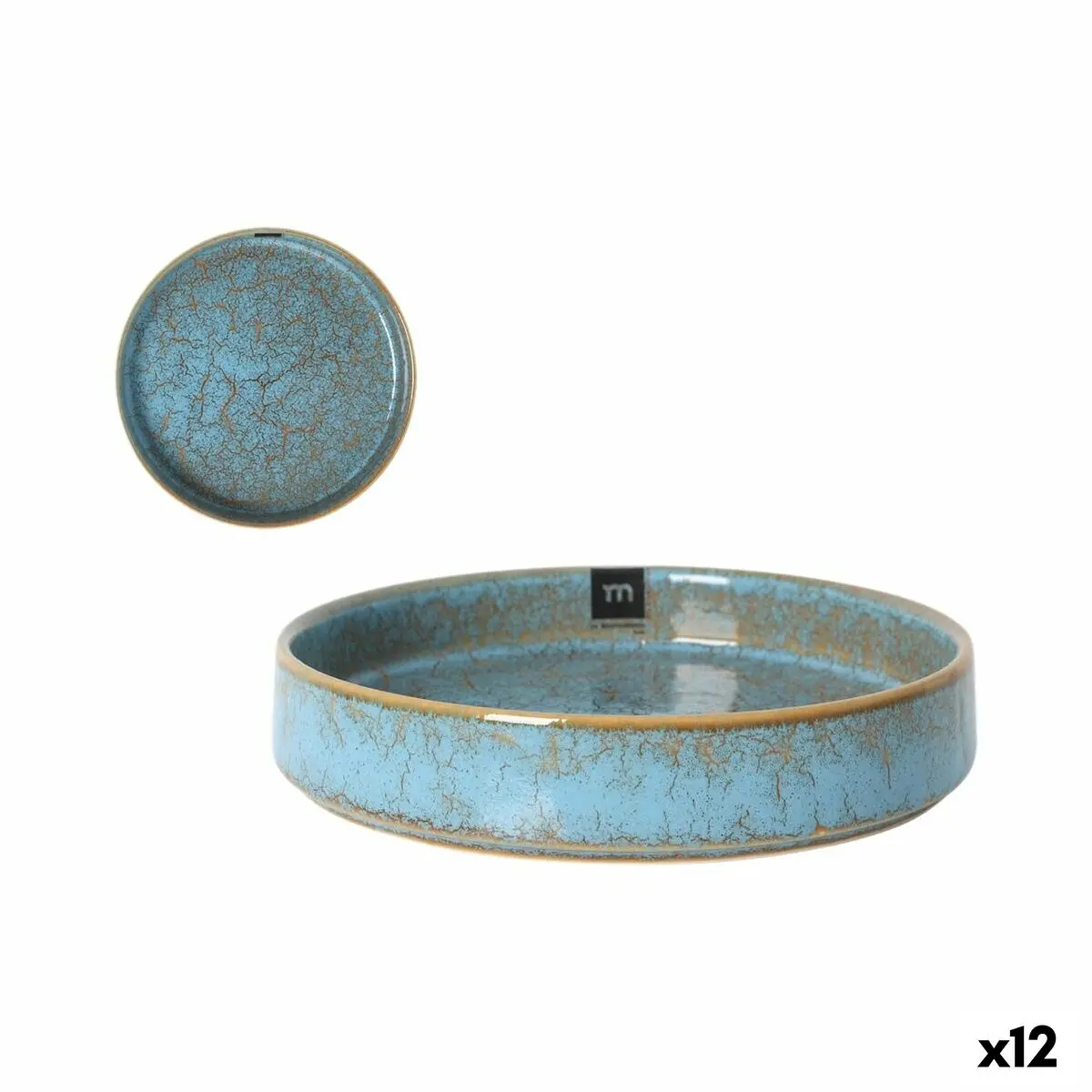 Bowl La Mediterránea Scratch Blue 20,3 X 4 Cm (12 Units) 1