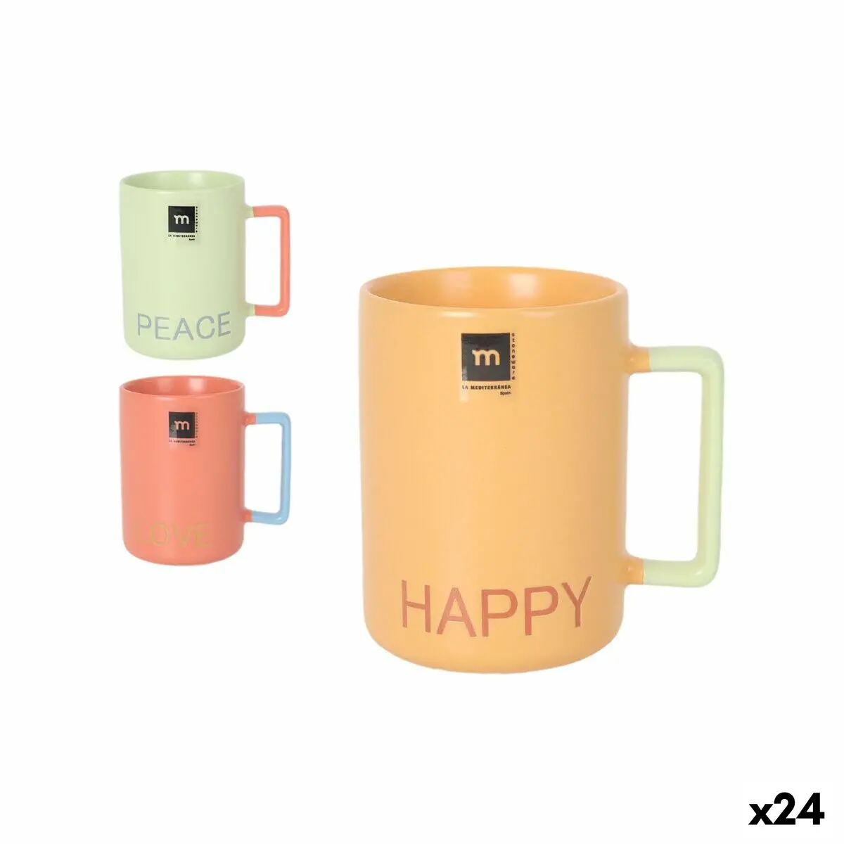 Mug La Mediterránea Love&Peace (24 Units) 1