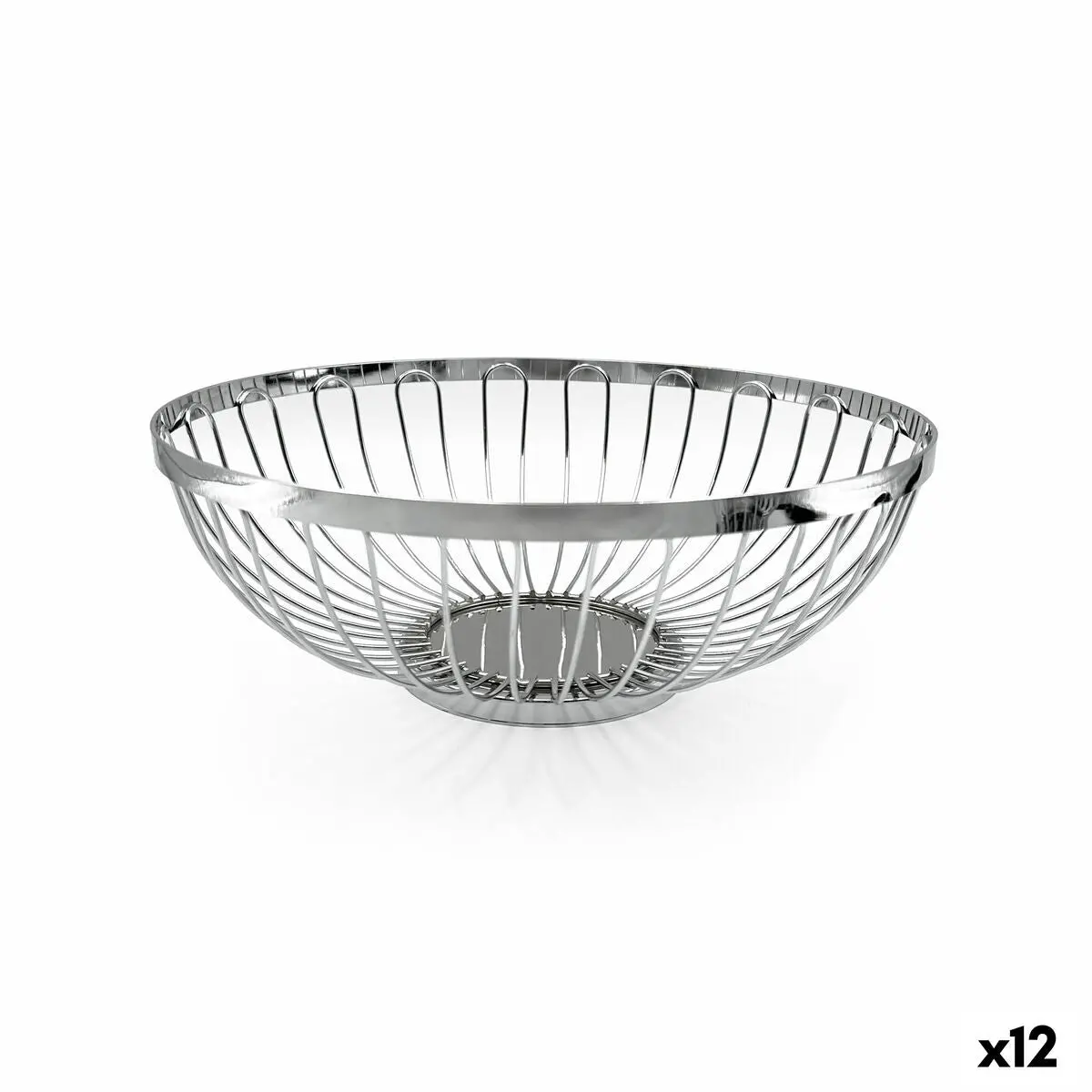 Breadbasket My Bar Silver Metal 25,5 X 9,5 Cm (12 Units) 1