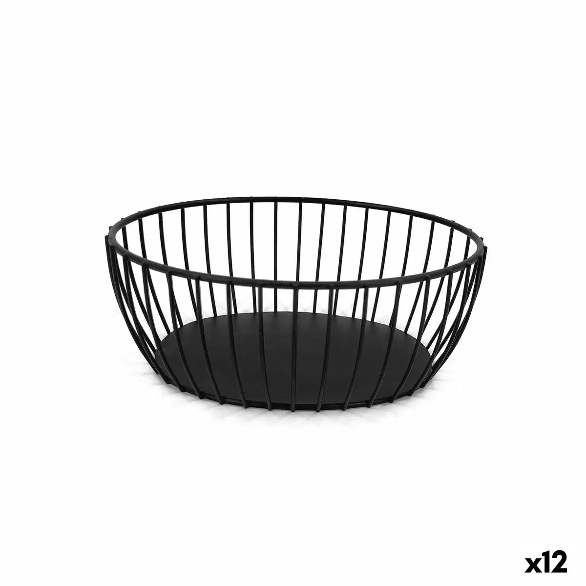 Breadbasket My Bar Black Metal Oval 20 X 15 X 8 Cm (12 Units) 1