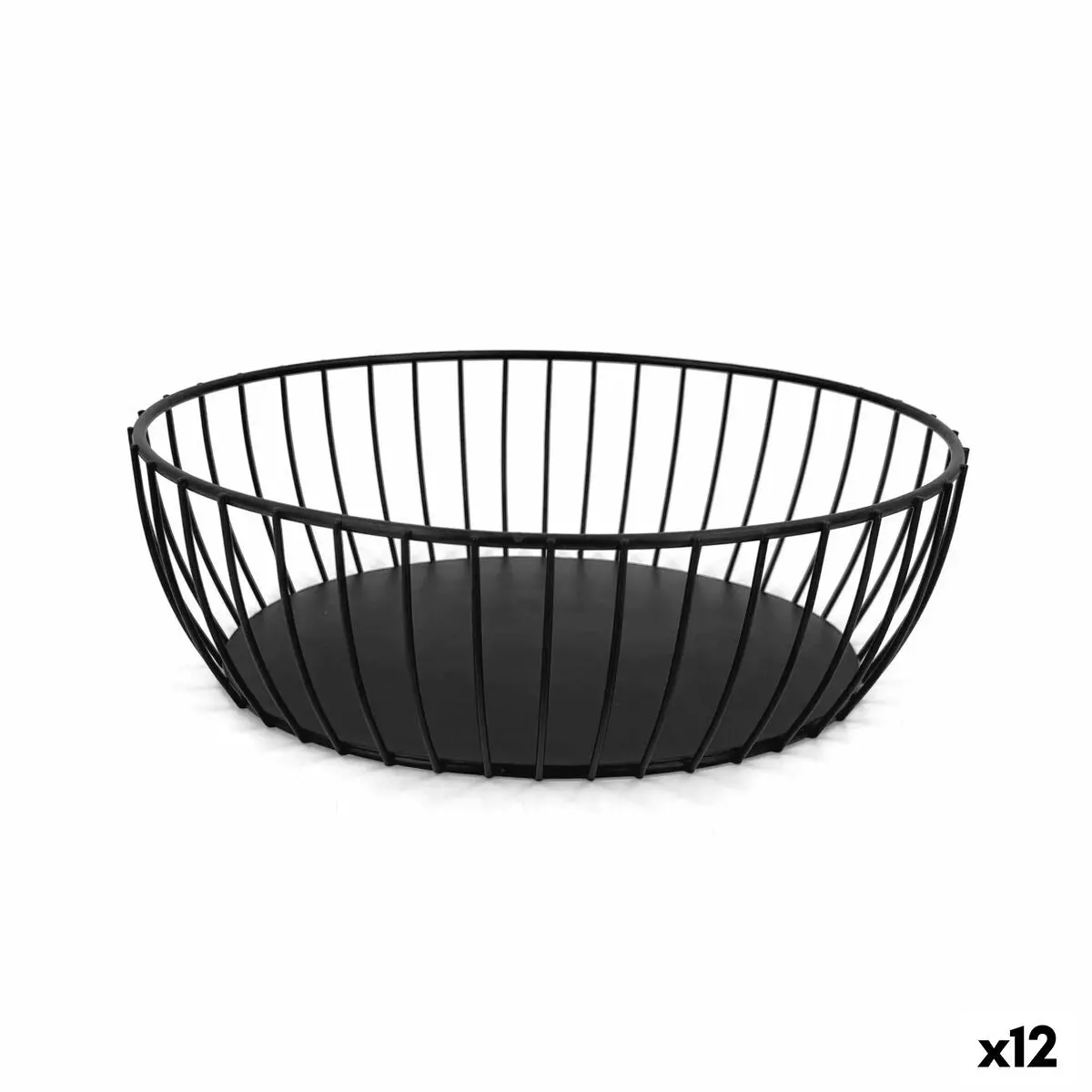 Breadbasket My Bar Black Metal Oval 24 X 19 X 8 Cm (12 Units) 1