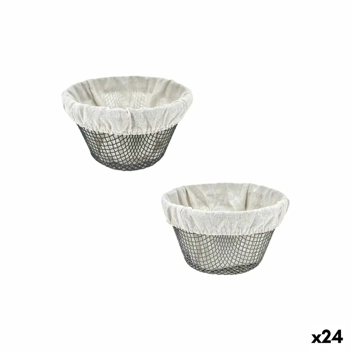 Bread Basket Metal 18 X 18 X 10 Cm (24 Units) 1