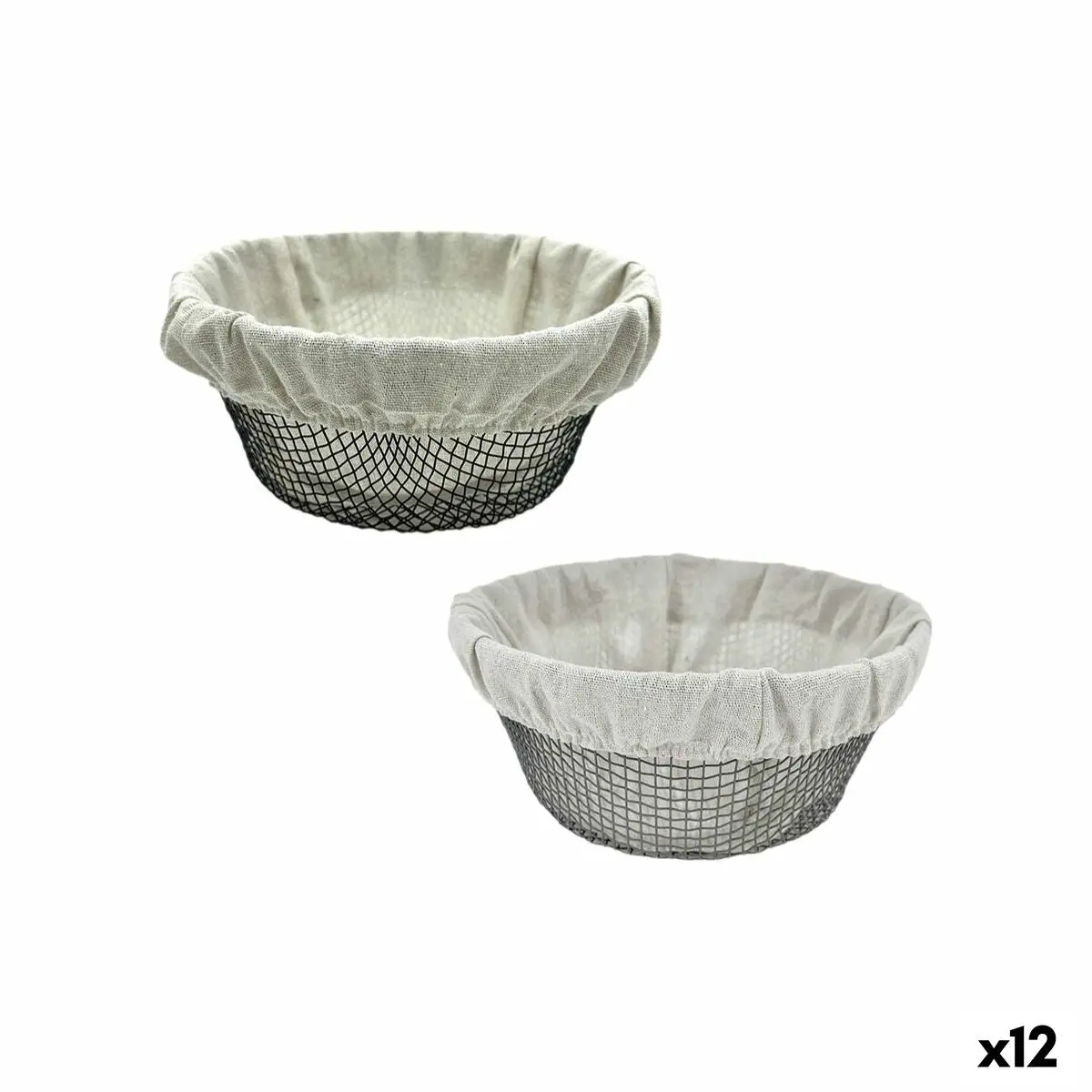 Bread Basket Metal 23 X 23 X 10 Cm (12 Units) 1