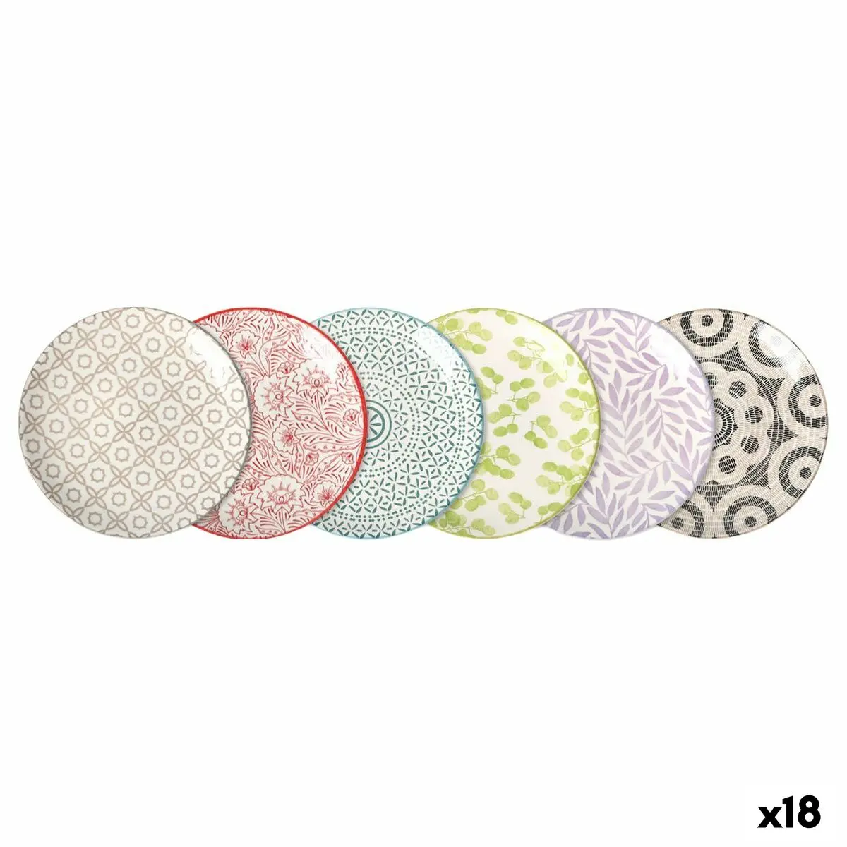Serving Platter La Mediterránea Naoki Circular Ø 20 Cm (18 Units) 1
