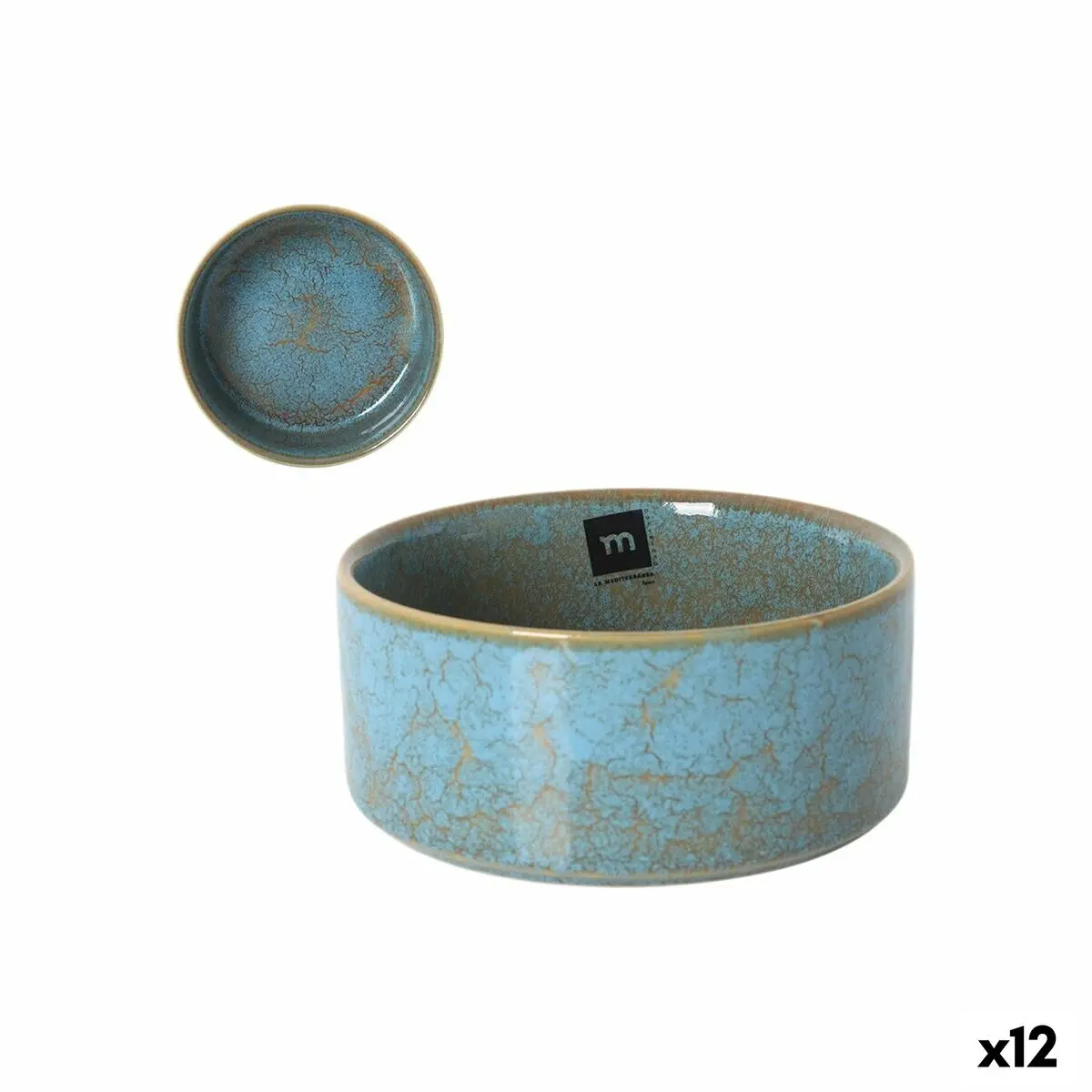 Bowl La Mediterránea Scratch Blue 15,6 X 6,8 Cm (12 Units) 1