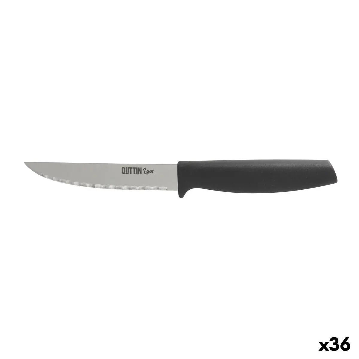 Kitchen Knife Quttin Laos Black Silver 11 Cm Multi-Use (36 Units) 1