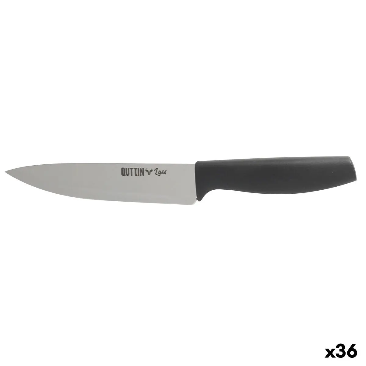 Kitchen Knife Quttin Laos Black Silver 15 Cm (36 Units) 1