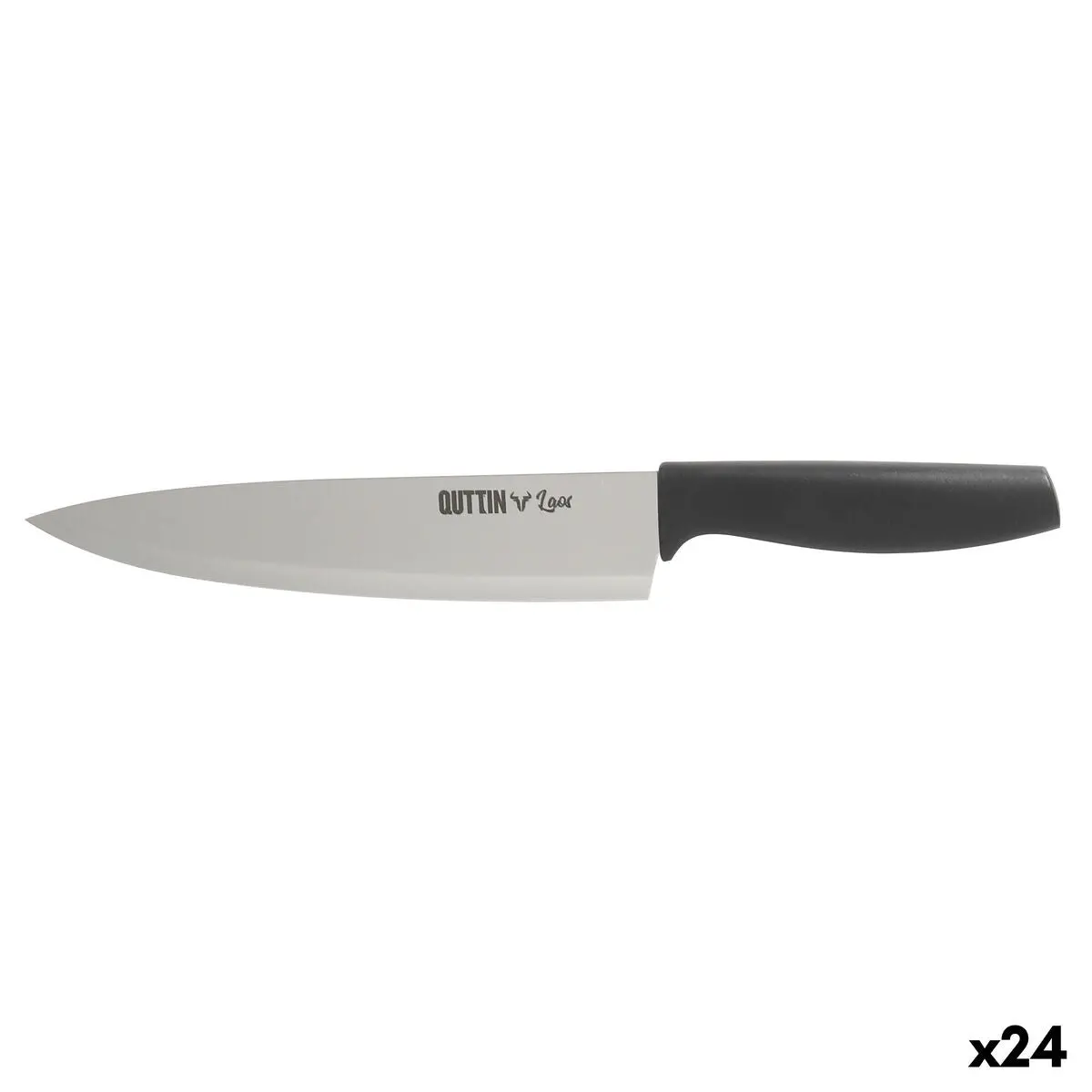 Kitchen Knife Quttin Laos Black Silver 20 Cm (24 Units) 1