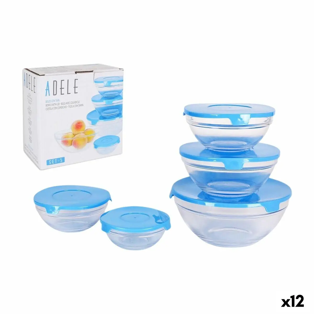 Appetizer Set Adele Blue 17 5 Pieces (12 Units) 1