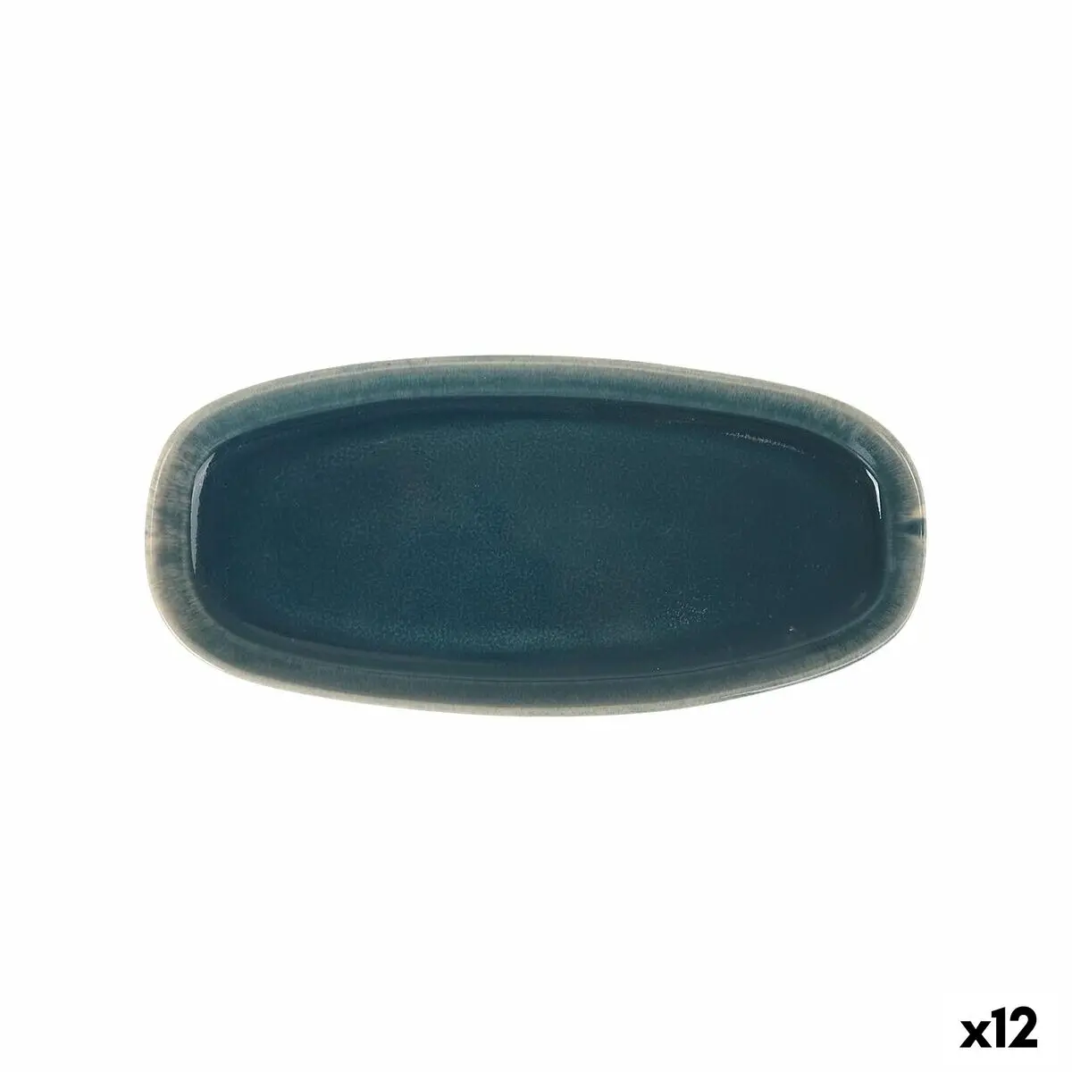 Serving Platter La Mediterránea Ocean Blue 25,5 X 11,7 X 2,3 Cm (12 Units) 1