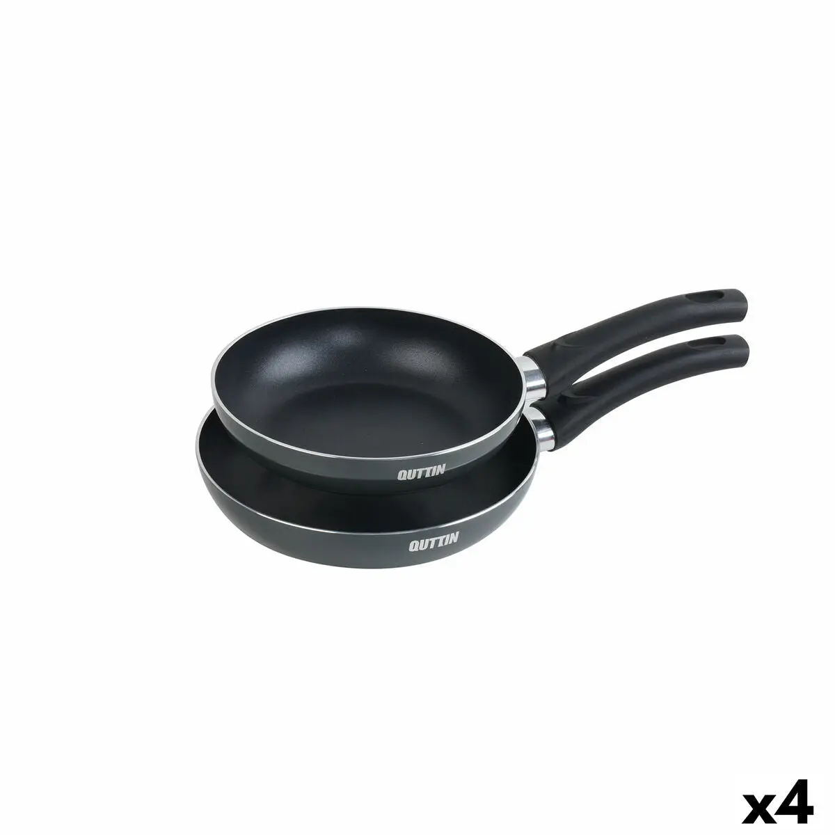 Set Of Pans Quttin Aluminium 24 Cm 2 Pieces (4 Units) 1