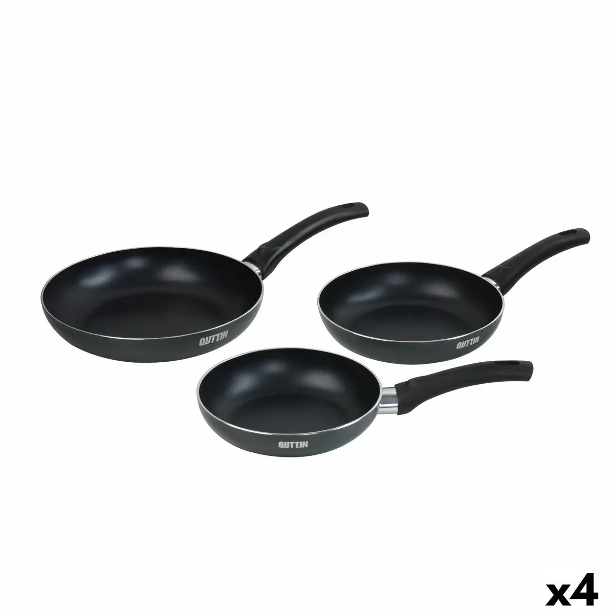 Set Of Pans Quttin Aluminium 24 Cm 3 Pieces (4 Units) 1