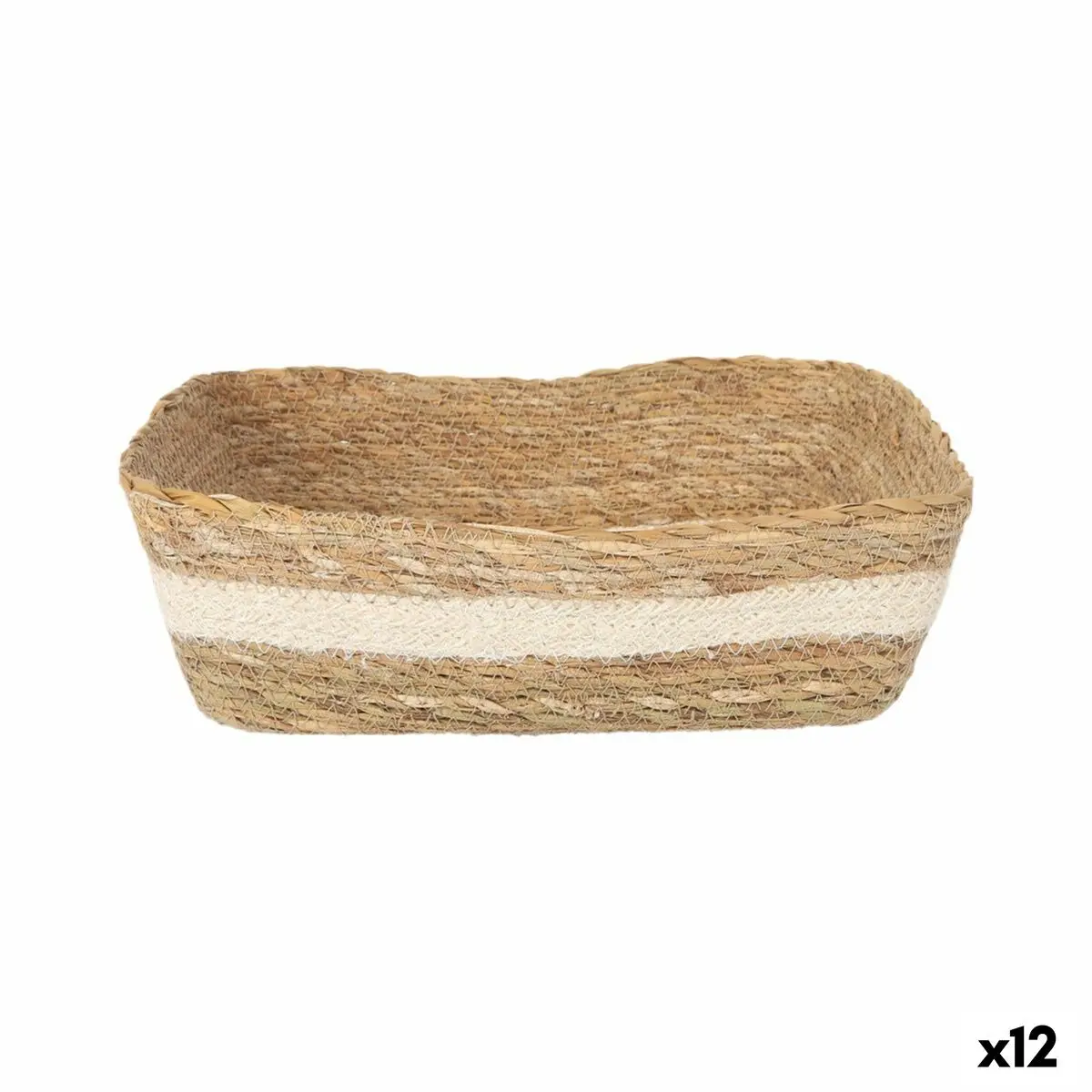 Storage Box Privilege Privilege Wicker Rectangular 25 X 20 X 8 Cm (12 Units) 1