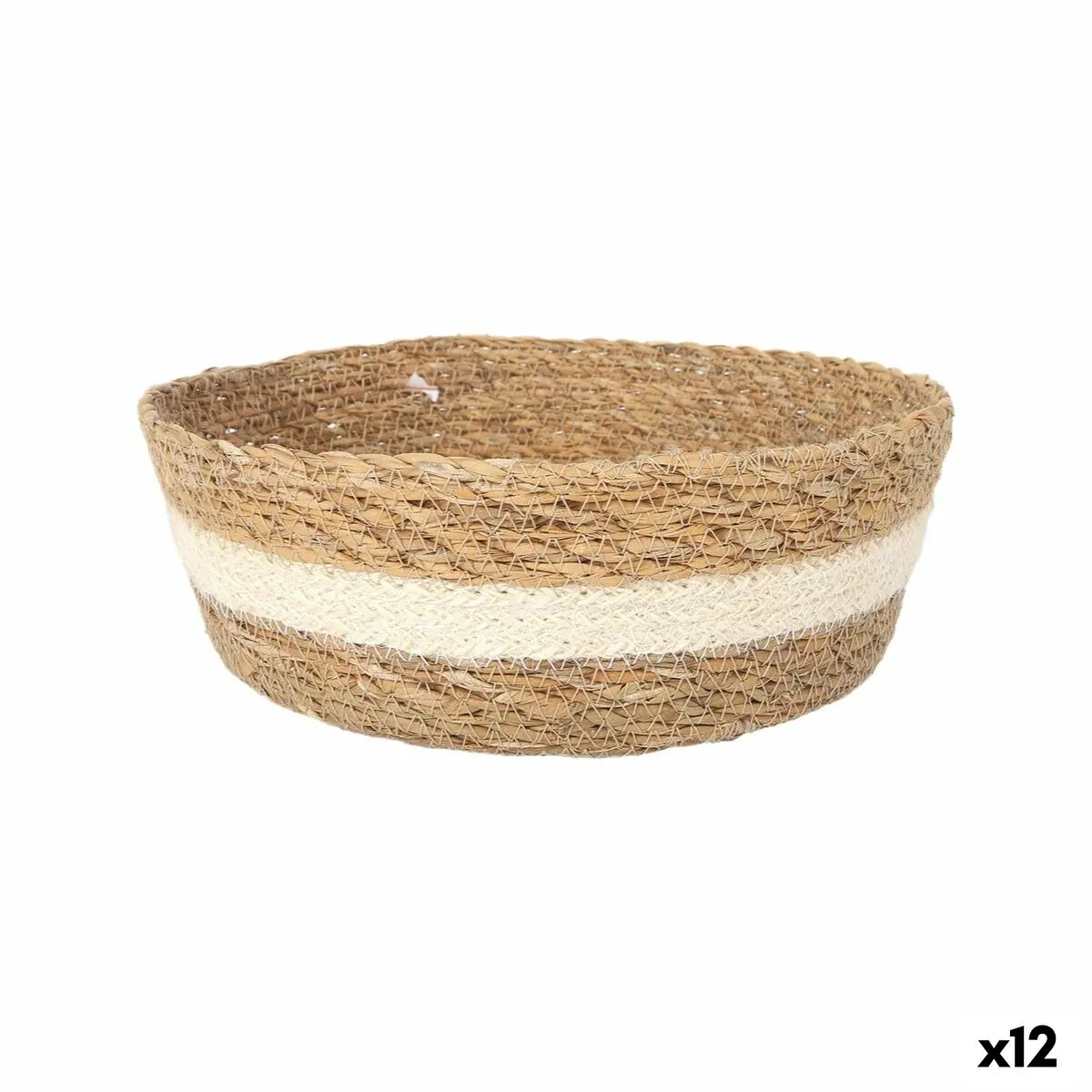 Storage Box Privilege Privilege Wicker Circular Ø 22 X 8 Cm (12 Units) 1