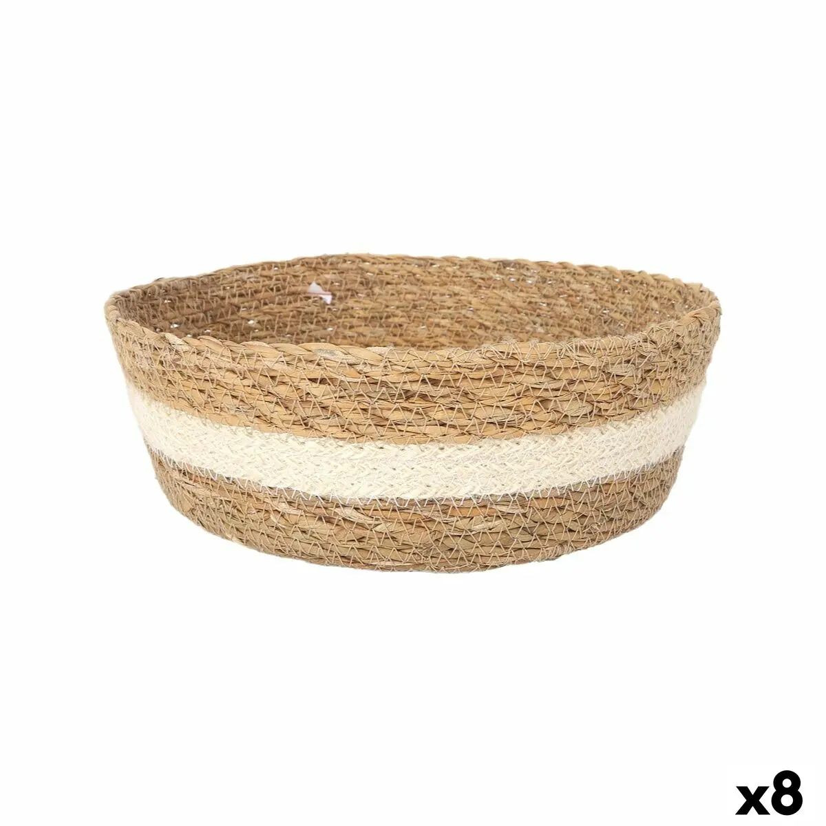 Storage Box Privilege Privilege Wicker Circular Ø 27 X 9 Cm (8 Units) 1