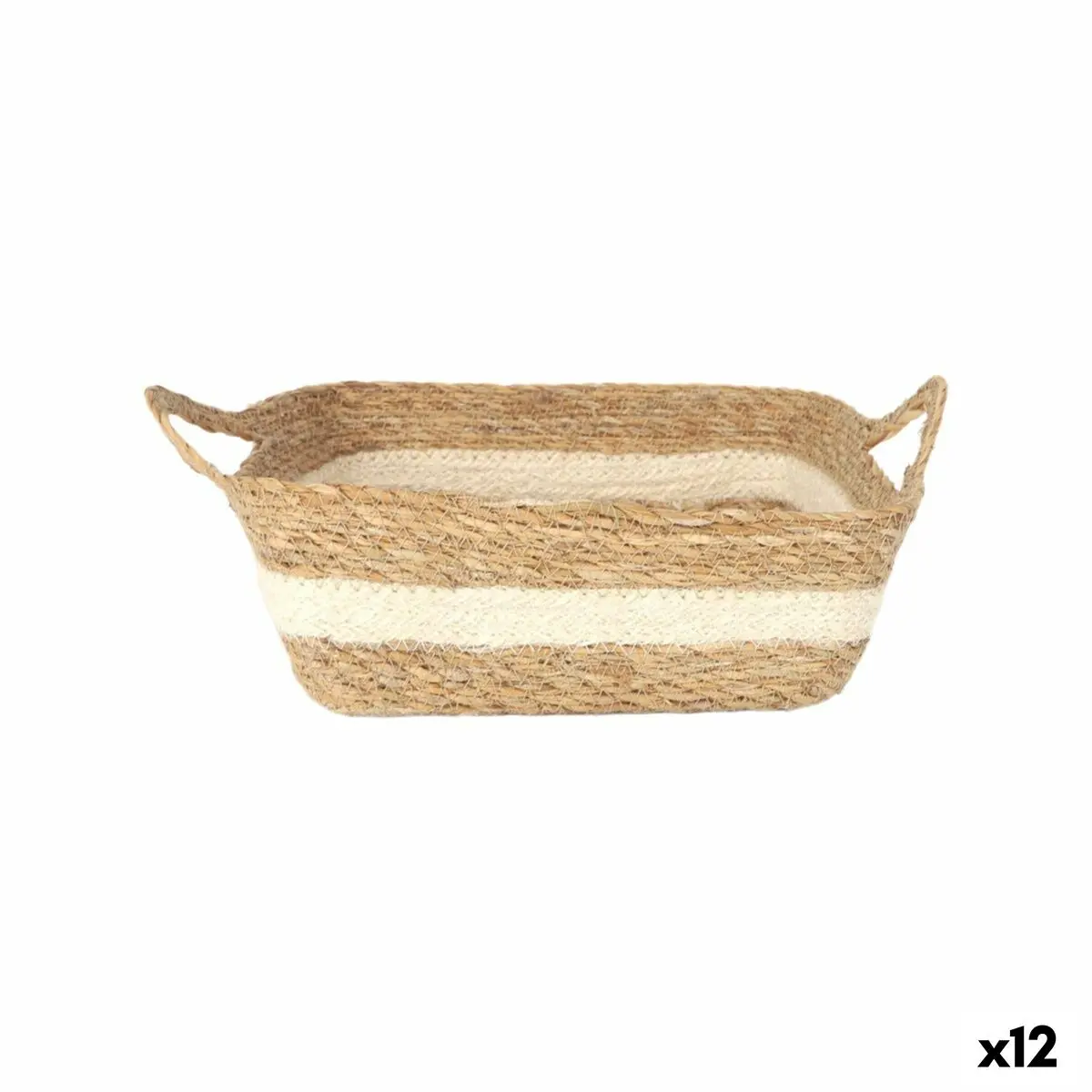 Storage Box Privilege Wicker 22 X 22 X 8 Cm (12 Units) 1