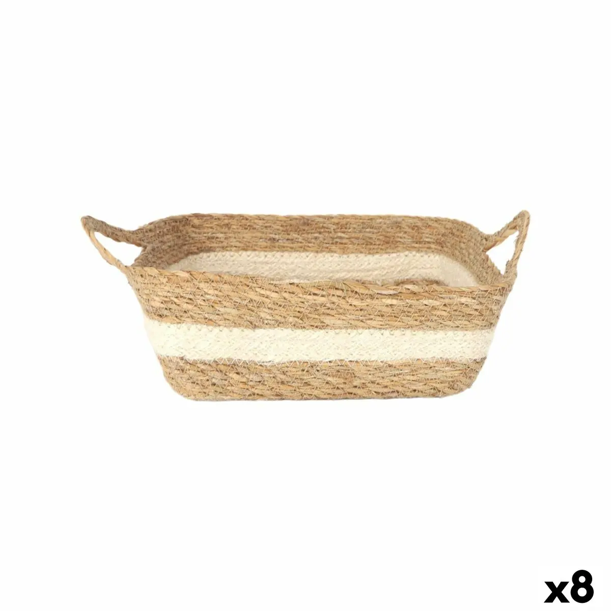 Storage Box Privilege Wicker 27 X 27 X 9 Cm (8 Units) 1