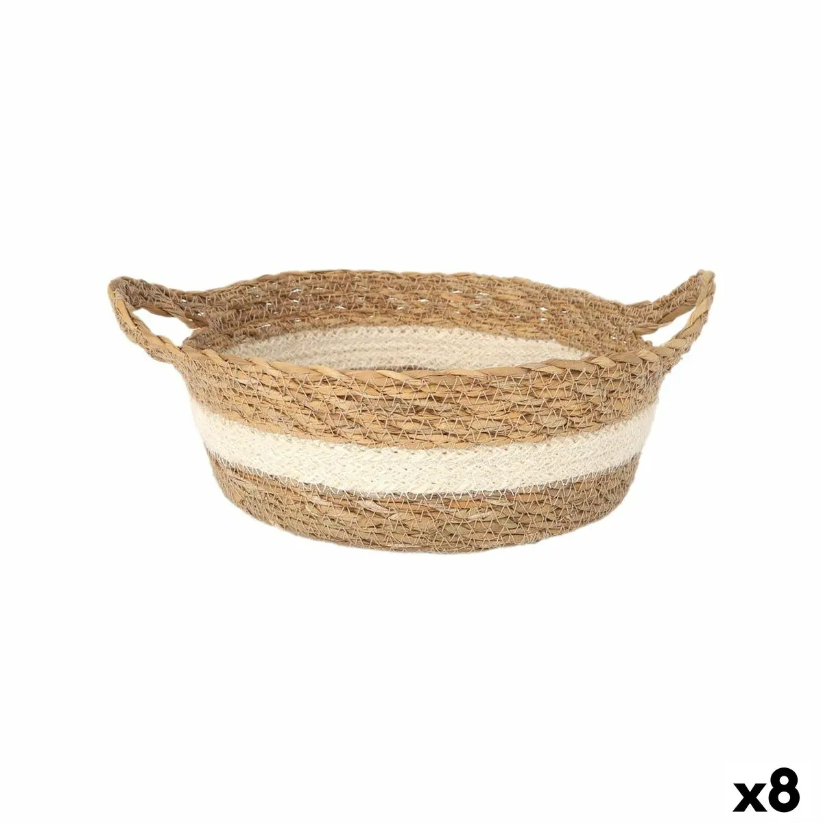 Storage Box Privilege Privilege Wicker Ø 27 X 9 Cm (8 Units) 1