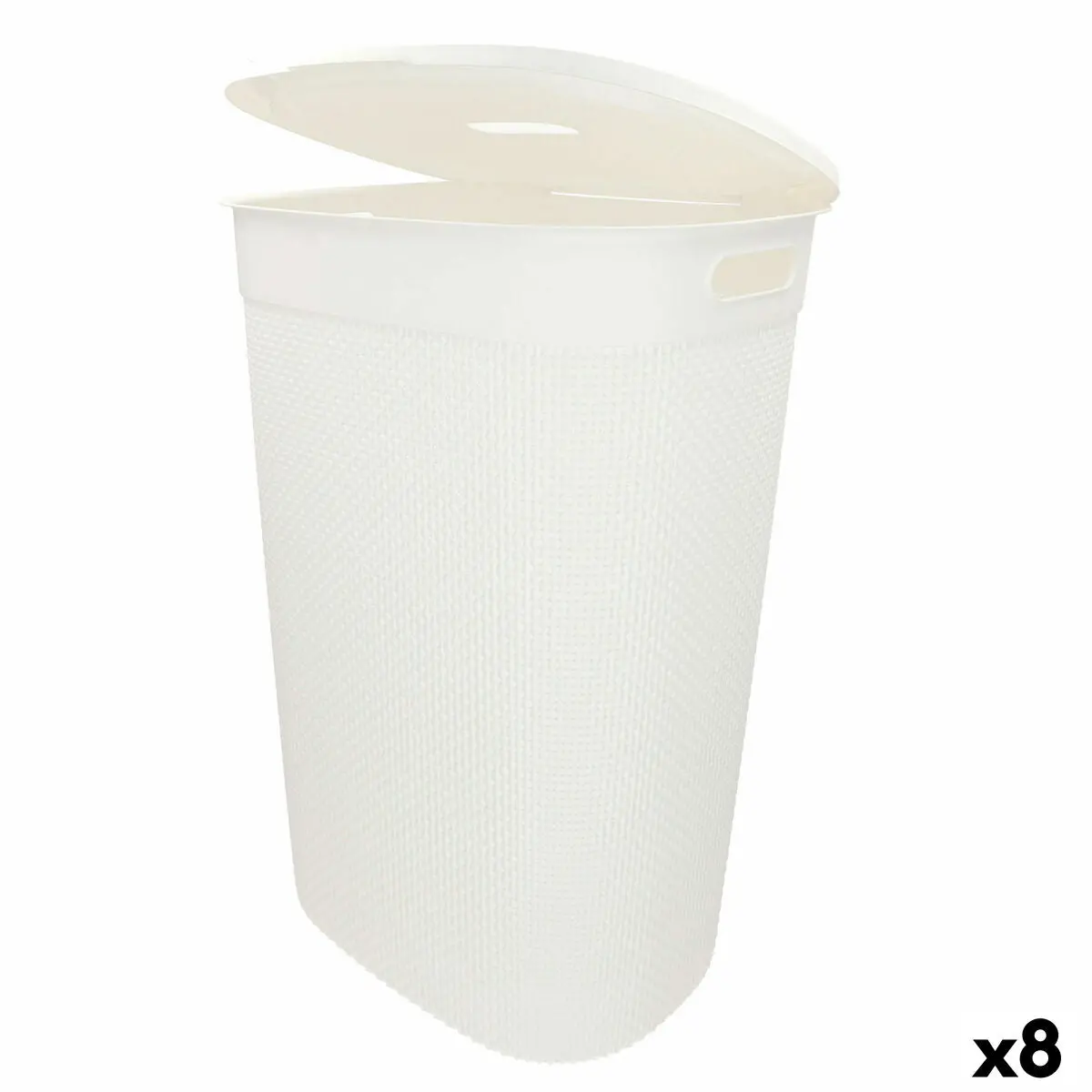 Laundry Basket Curver White Plastic 55 L 44 X 61 X 35 Cm (8 Units) 1