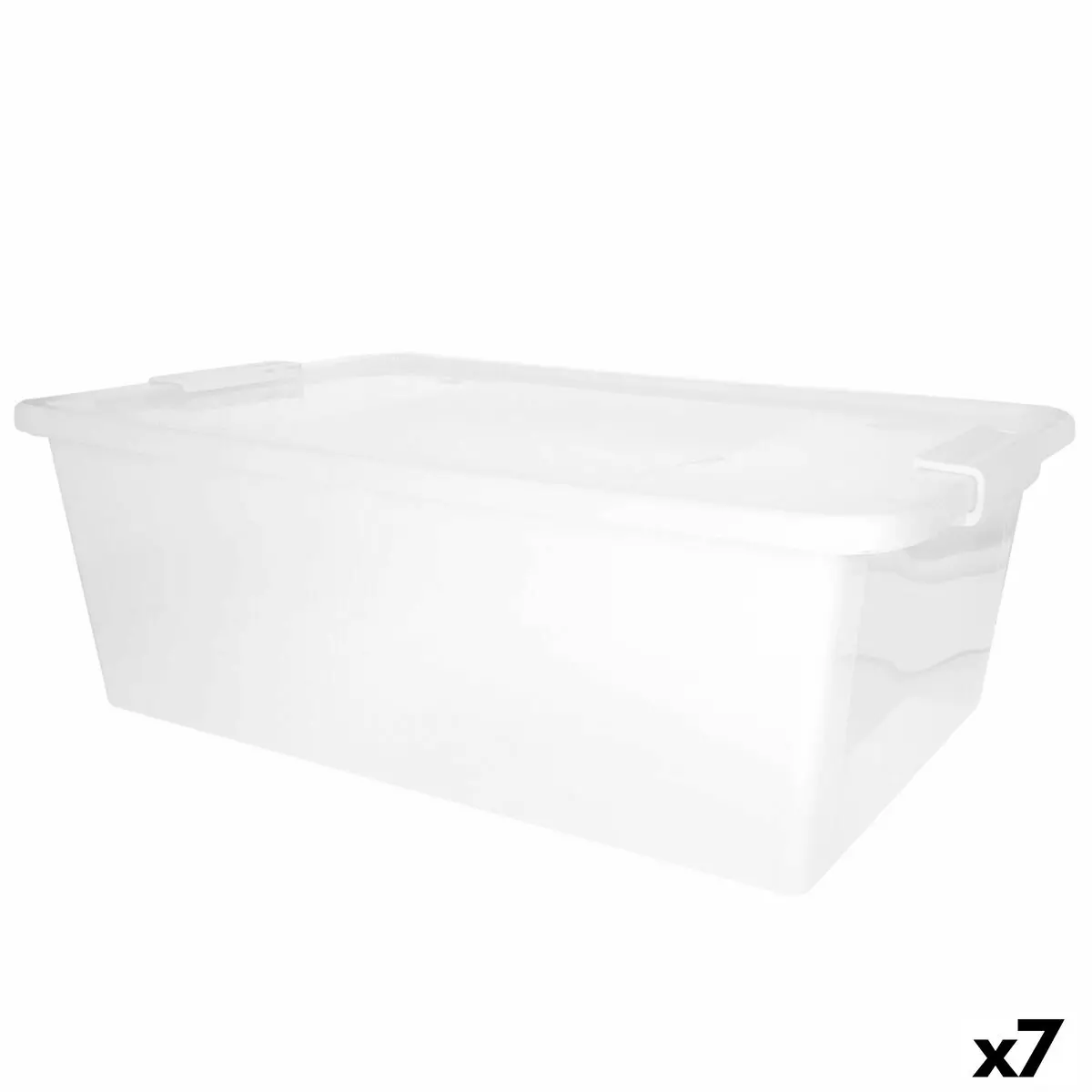 Storage Box With Lid Curver White Plastic 26 L 55 X 19 X 35 Cm (7 Units) 1