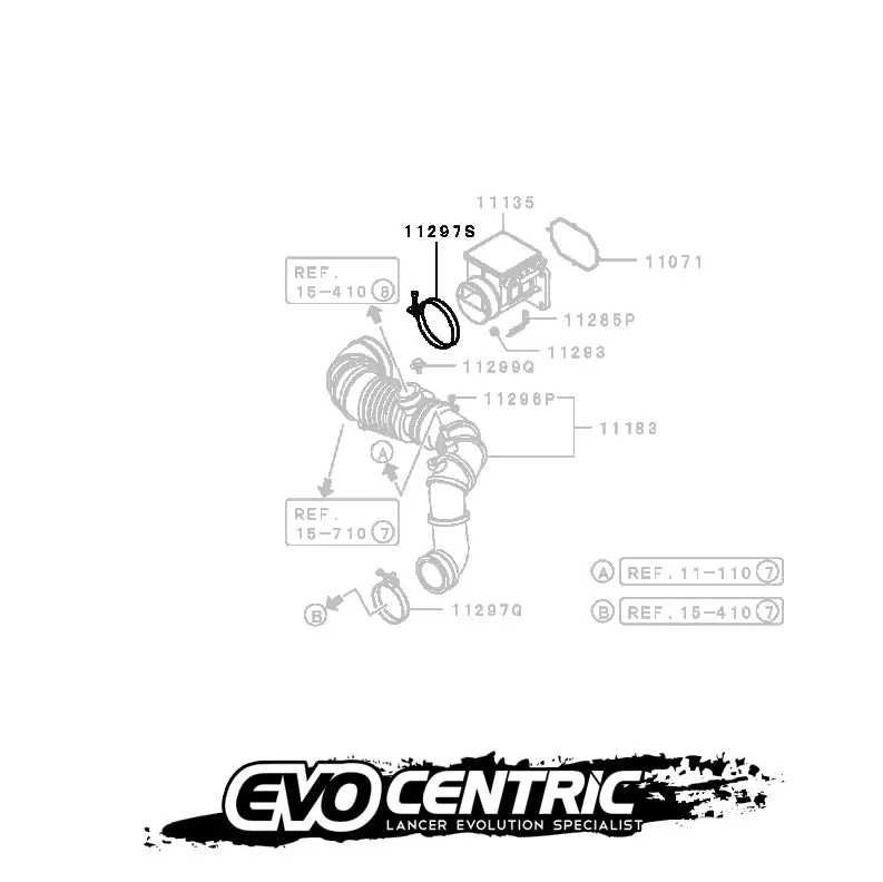 Brand New Genuine Mitsubishi Air Cleaner To Turbo Duct Upper Clamp Cn9a Cp9a Ct9a Ct9w Cz4a Mf661142 1