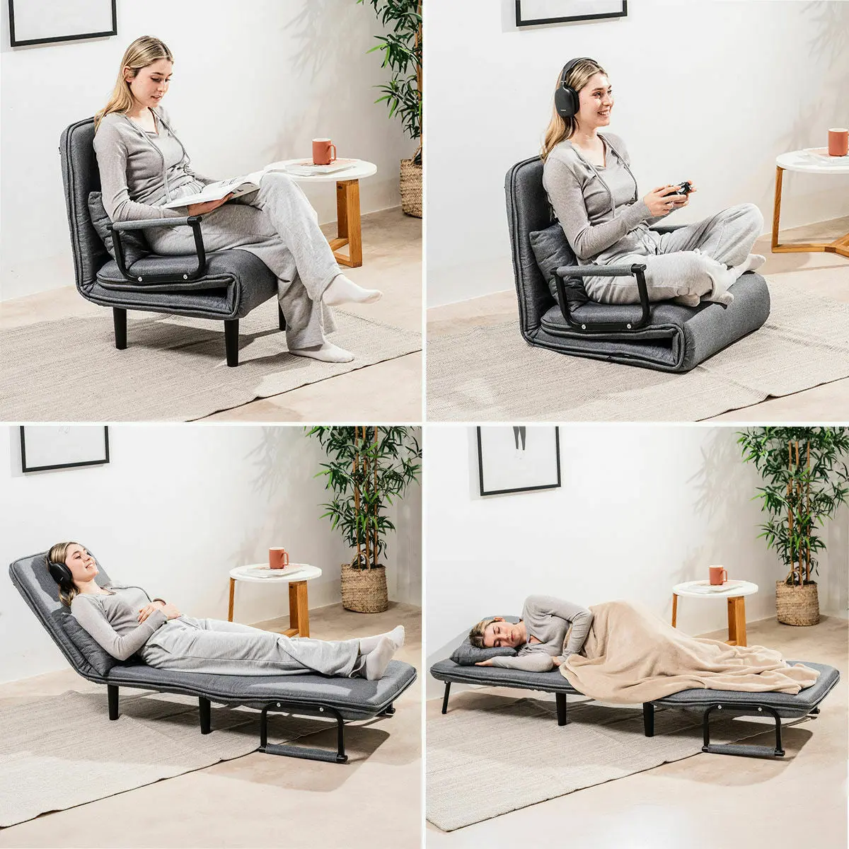 4-In-1 Convertible Single Sofa Bed Innovagoods (Refurbished B) 2