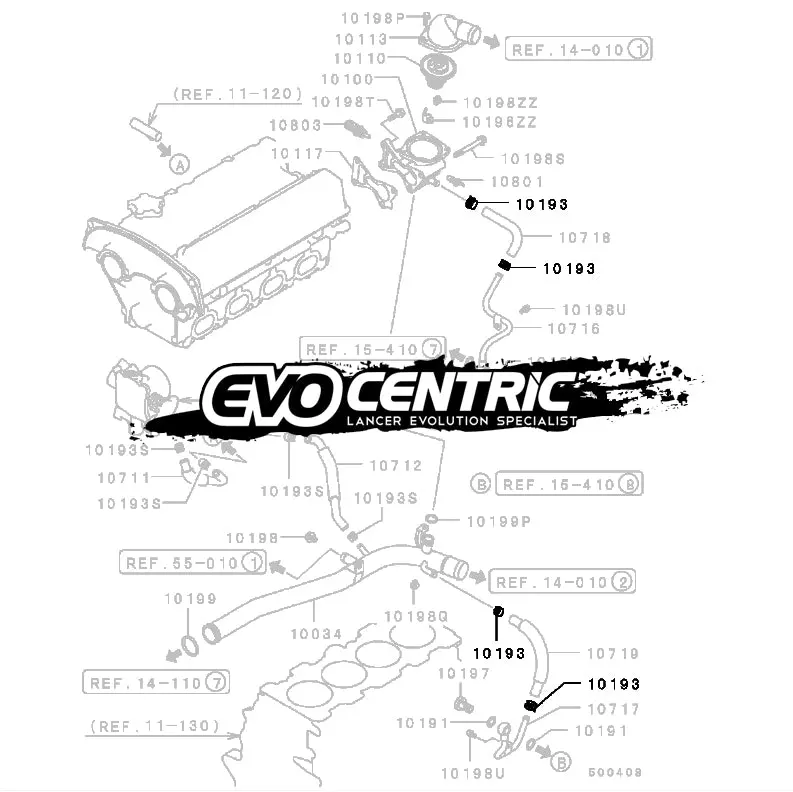 Brand New Genuine Mitsubishi Engine Coolant Water Line Clip Cn9a Cp9a Ct9a Ct9w Ms660242 1